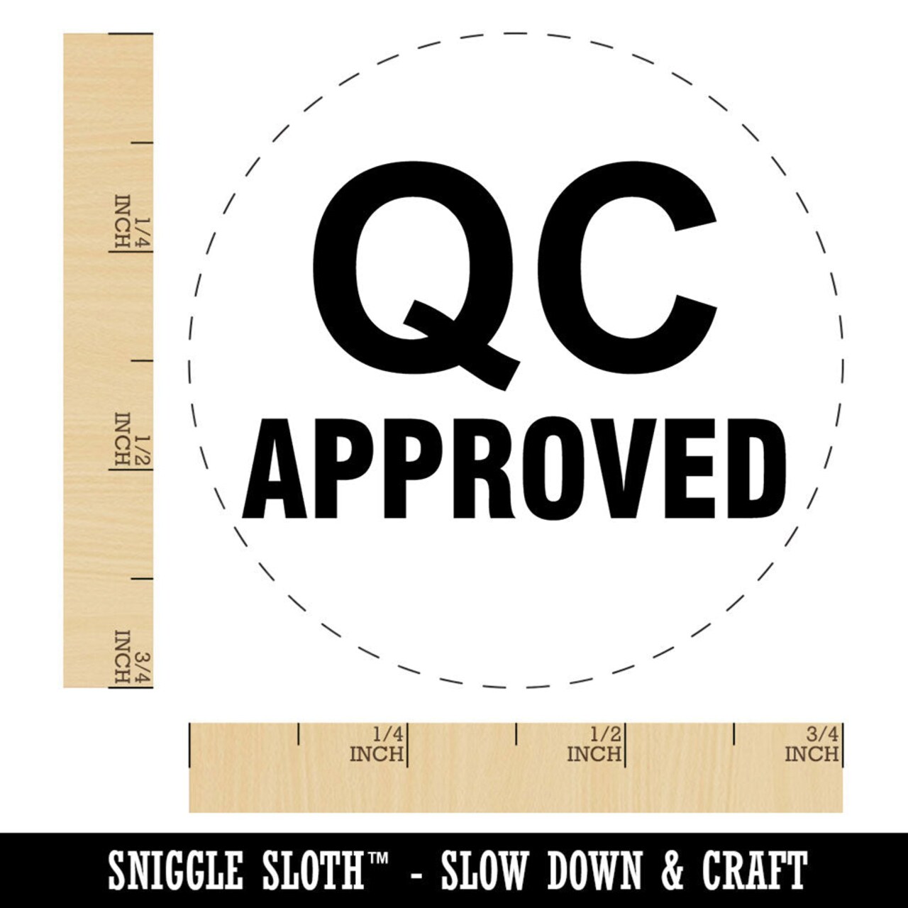 QC Approved Quality Control Manufacturing Label Self-Inking Rubber Stamp